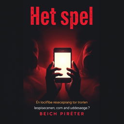 A book cover titled 'Het spel' prominently displayed in large, bold letters at the top