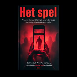 A book cover titled 'Het spel' prominently displayed in large, bold letters at the top