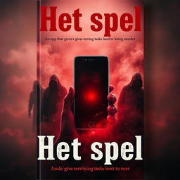 A book cover titled 'Het spel' prominently displayed in large, bold letters at the top