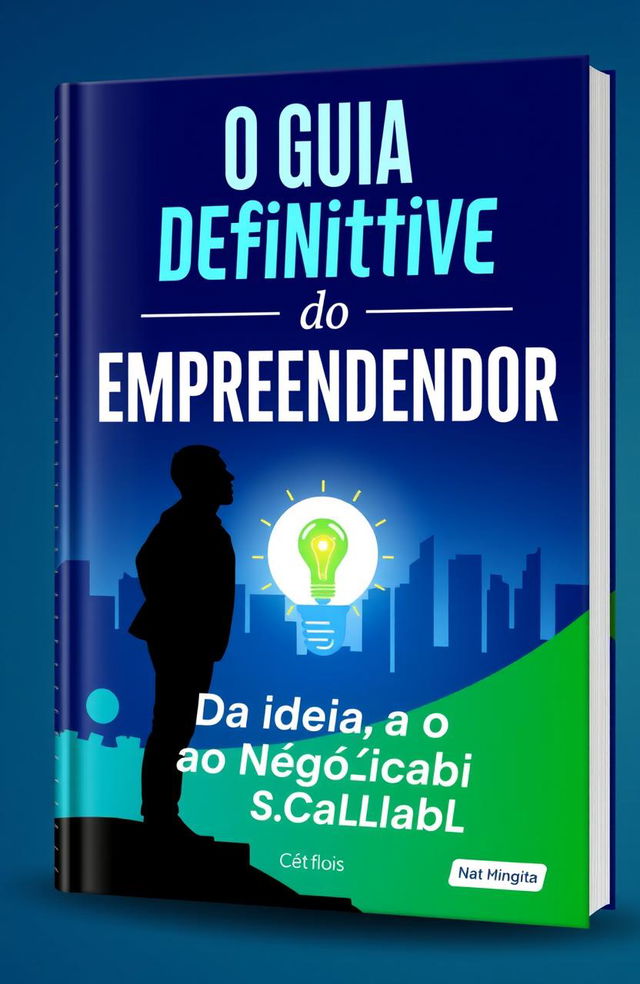 A captivating book cover design for 'O Guia Definitivo do Empreendedor: Da Ideia ao Negócio Escalável'