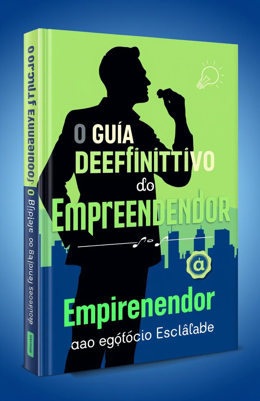 A captivating book cover design for 'O Guia Definitivo do Empreendedor: Da Ideia ao Negócio Escalável'