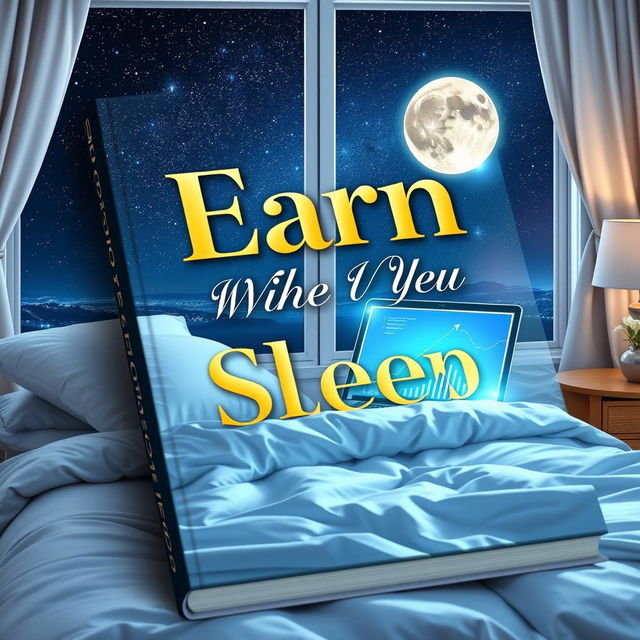 A captivating book cover for 'Earn While You Sleep'