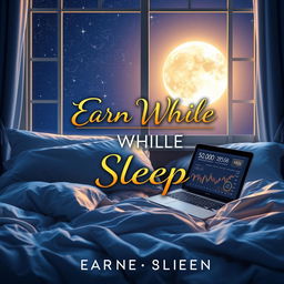 A captivating book cover for 'Earn While You Sleep'