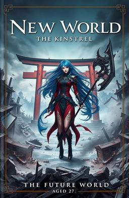 A stunning book cover depicting a destroyed kingdom with rubble and debris scattered everywhere