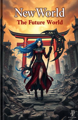 A stunning book cover depicting a destroyed kingdom with rubble and debris scattered everywhere