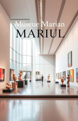 A stylish A4 portrait book cover for 'Musée Marian', dedicated to a person who loves visiting museums and admiring art