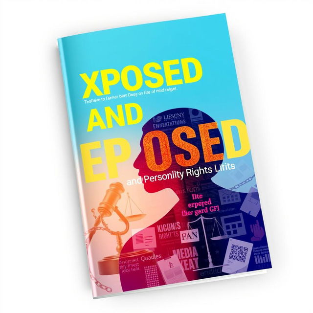 A visually striking cover design for a booklet on 'Exposed and Personality Rights'