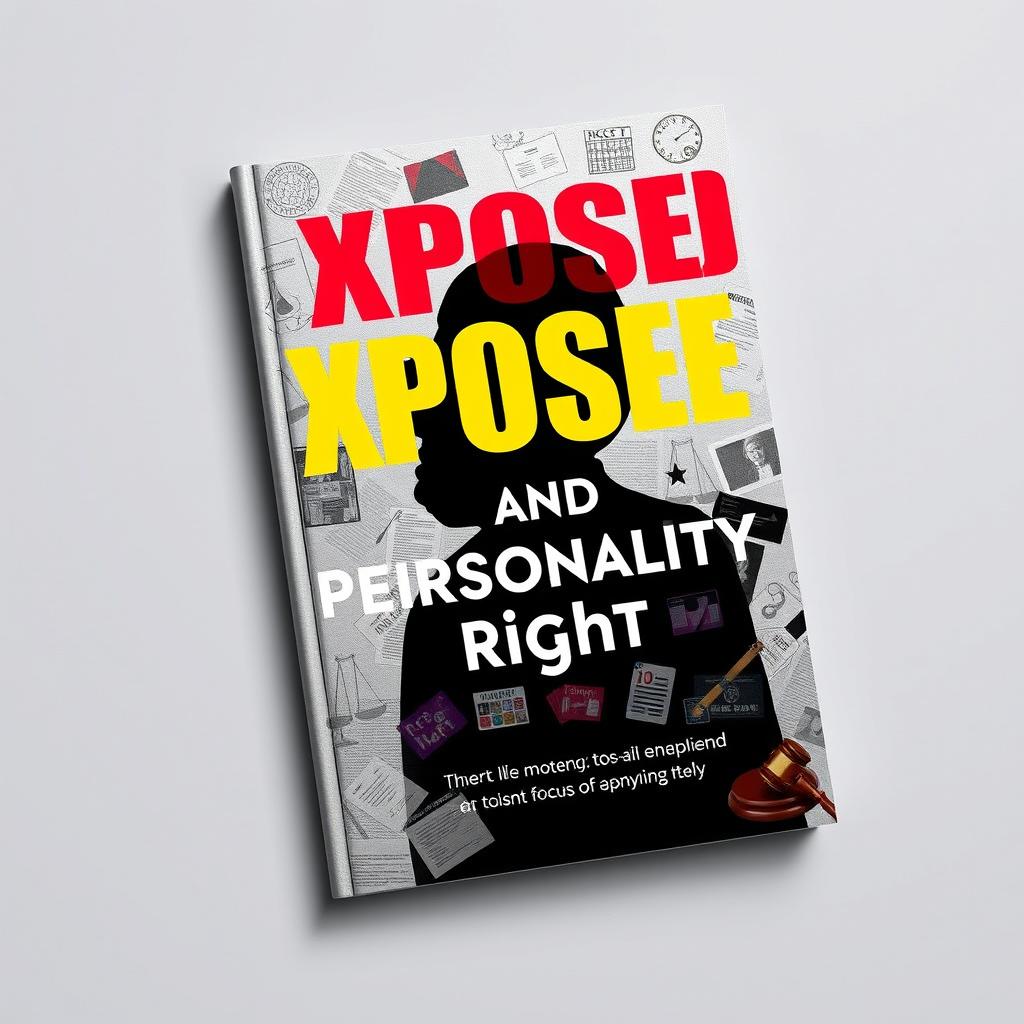 A visually striking cover design for a booklet on 'Exposed and Personality Rights'