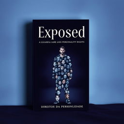 Create a striking book cover that encapsulates the themes of 'Exposed and Personality Rights'