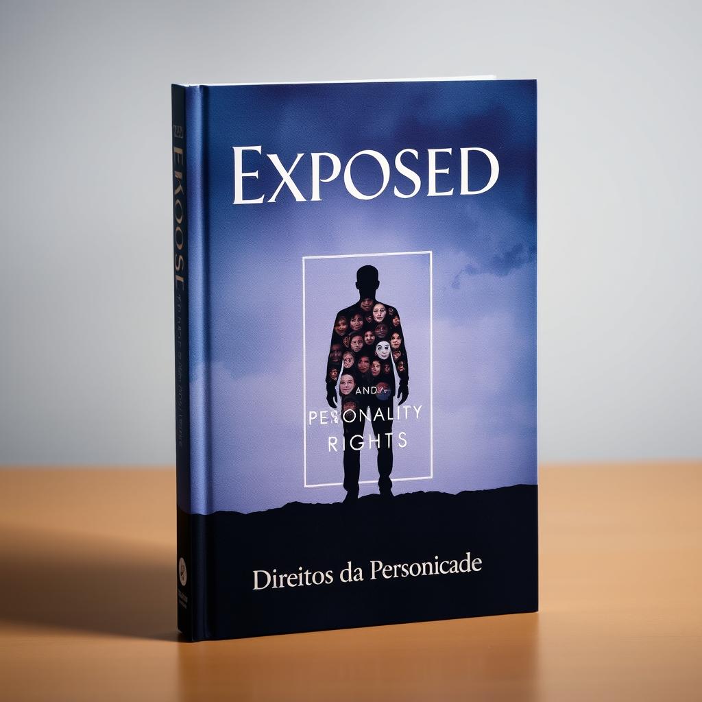 Create a striking book cover that encapsulates the themes of 'Exposed and Personality Rights'