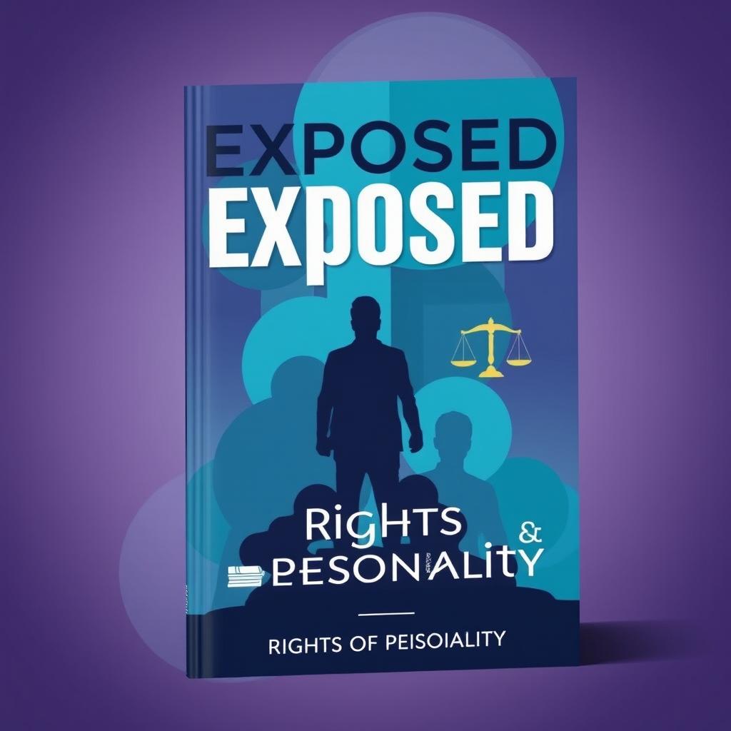 A visually striking book cover design that revolves around the theme of 'Exposed' and 'Rights of Personality'