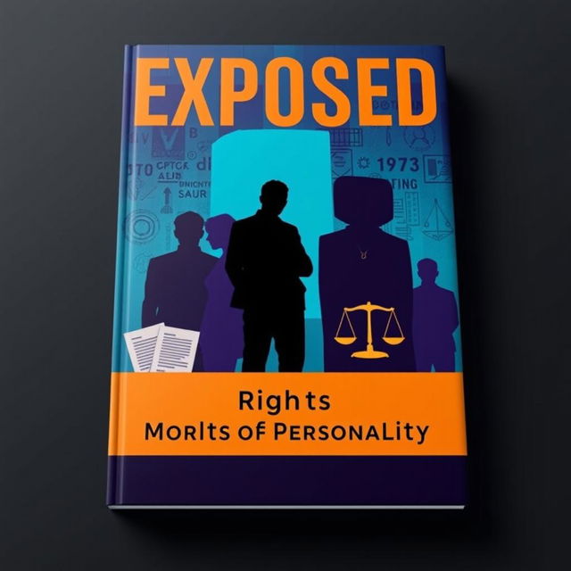 A visually striking book cover design that revolves around the theme of 'Exposed' and 'Rights of Personality'