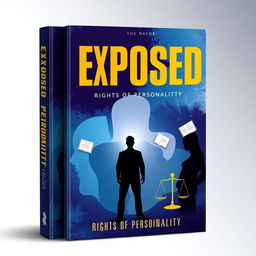 A visually striking book cover design that revolves around the theme of 'Exposed' and 'Rights of Personality'