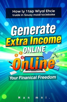 A vibrant eBook cover designed to teach readers how to earn extra income online
