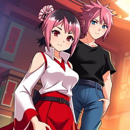 Sakura Haruno as an empress, depicted as the strongest and most powerful, showcasing her love for Sasuke
