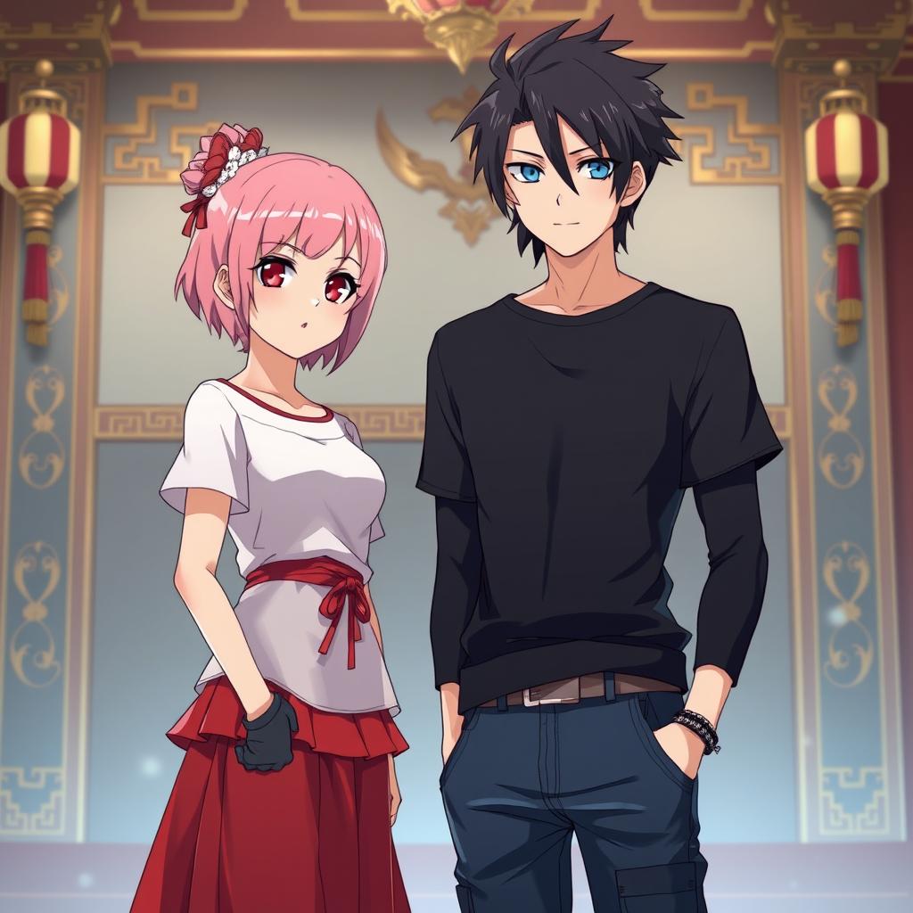 Sakura Haruno, portrayed as a 12-year-old empress with strong and powerful love for Sasuke, who is depicted as a 19-year-old