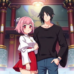 Sakura Haruno, portrayed as a 12-year-old empress with strong and powerful love for Sasuke, who is depicted as a 19-year-old