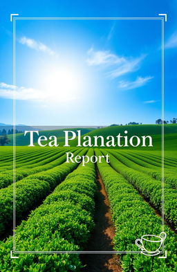 An elegant front cover page design for a tea plantation report