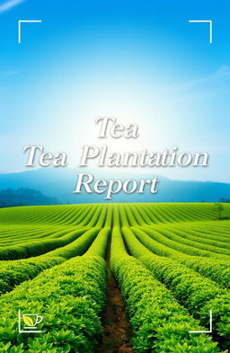 An elegant front cover page design for a tea plantation report