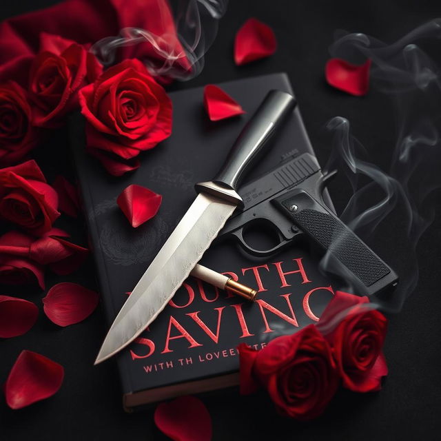 A striking book cover for 'Worth Saving', emphasizing a dark romance theme with an enemies-to-lovers vibe