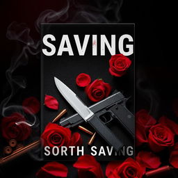 A striking book cover for 'Worth Saving', emphasizing a dark romance theme with an enemies-to-lovers vibe