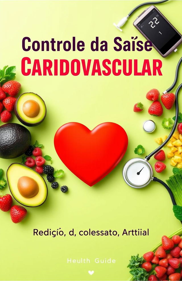 A visually striking eBook cover for a health guide focused on cardiovascular wellness