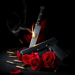 A striking book cover design for a dark romance novel with an enemies-to-lovers theme