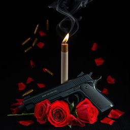 A striking book cover design for a dark romance novel with an enemies-to-lovers theme
