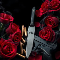 An evocative A4 dark romance book cover, measuring 1414 px x 2250 px, featuring a dramatic black and red background that conveys an intense atmosphere