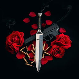 A captivating A4 dark romance book cover, sized 1414 px x 2250 px, featuring a bold black and red background that establishes a thrilling mood
