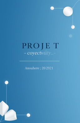 A professionally designed cover page for a project work, featuring a modern and clean layout