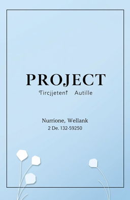 A professionally designed cover page for a project work, featuring a modern and clean layout