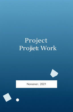 A professionally designed cover page for a project work, featuring a modern and clean layout