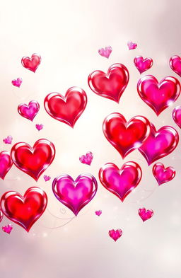 An artistic representation of infinite hearts, intertwined and blending into one another, creating a mesmerizing pattern