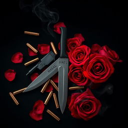 A striking A4 dark romance book cover, sized 1414 px x 2250 px, featuring a bold black and red background that sets a captivating tone