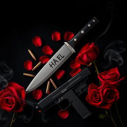 A striking A4 dark romance book cover, sized 1414 px x 2250 px, featuring a bold black and red background that sets a captivating tone