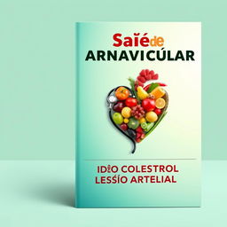 A visually compelling ebook cover featuring a heart symbol composed of fruits and vegetables, signifying healthy eating for cardiovascular health