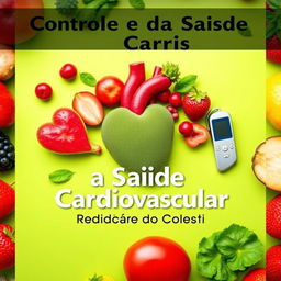 Uma capa visualmente impactante para um eBook sobre saúde cardiovascular