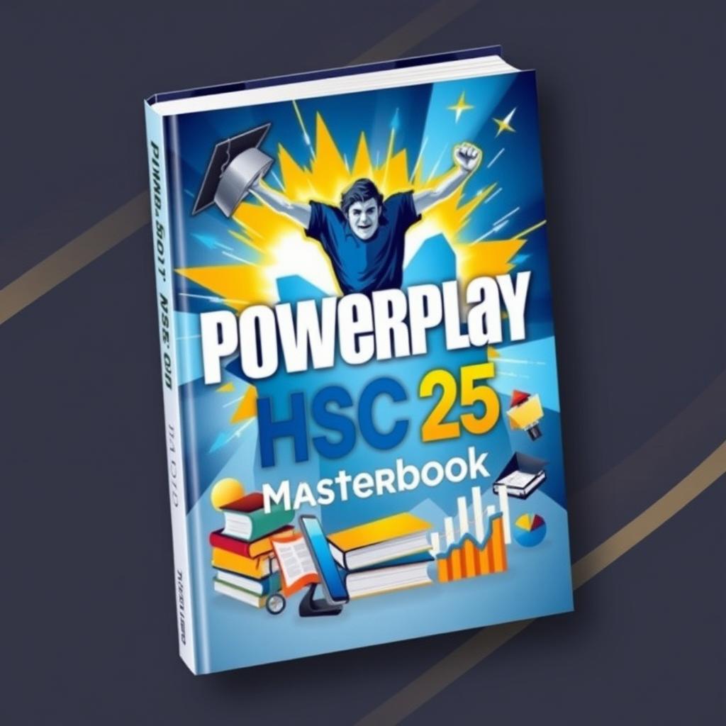 A captivating book cover for the title "Powerplay HSC 25 Masterbook"