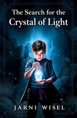An impactful book cover for 'The Search for the Crystal of Light'