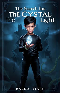 An impactful book cover for 'The Search for the Crystal of Light'