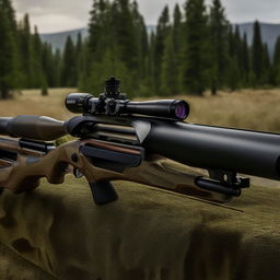 A full-length, state-of-the-art big rifle exhibiting leading-edge technology and intricate craftsmanship.