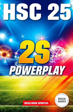 A visually stunning cover for a mega book titled 'HSC 25 Powerplay'