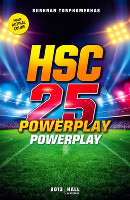 A visually stunning cover for a mega book titled 'HSC 25 Powerplay'