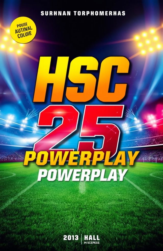 A visually stunning cover for a mega book titled 'HSC 25 Powerplay'