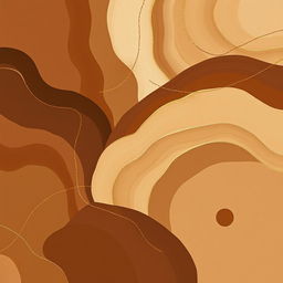 A minimalist abstract artwork showcasing various shades of brown