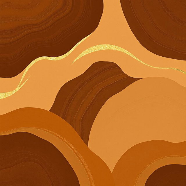 A minimalist abstract artwork showcasing various shades of brown