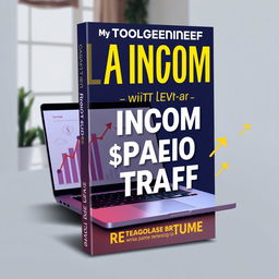 A compelling eBook cover design themed around a course that teaches how to generate extra income with paid traffic from home