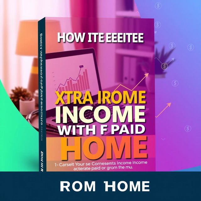 A compelling eBook cover design themed around a course that teaches how to generate extra income with paid traffic from home