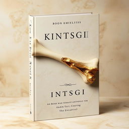 A striking book cover design that beautifully combines the concepts of Kintsugi and bone artistry